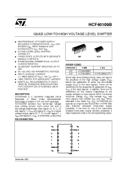 Datasheet HCF40109BEY manufacturer STMicroelectronics